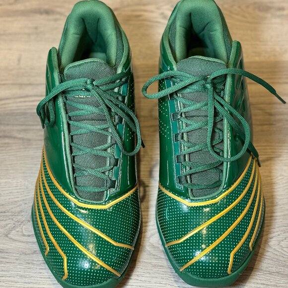 NEW Size 13.5 - Adidas T-MAC 2 Restomod SVSM Basketball Shoes Green Gold FY9931 - Picture 5 of 7